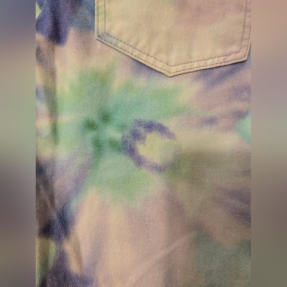 BDG Urban Outfitters Floral Tie Dye Cowboy Jeans In 28x27 Straight Leg - Picture 3 of 15